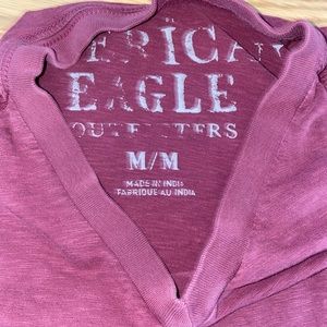 Maroon American Eagle T Shirt